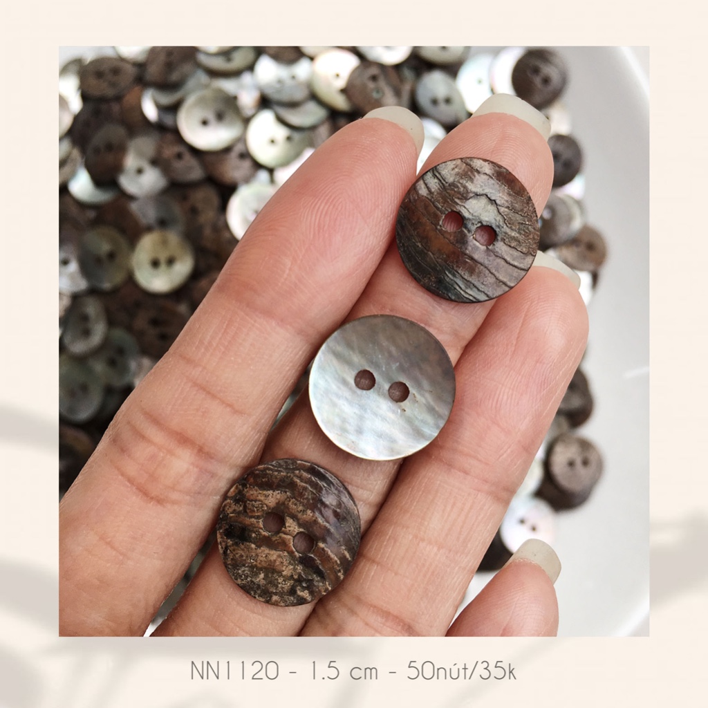 Set 100 nút áo NN1120, size 1.5cm