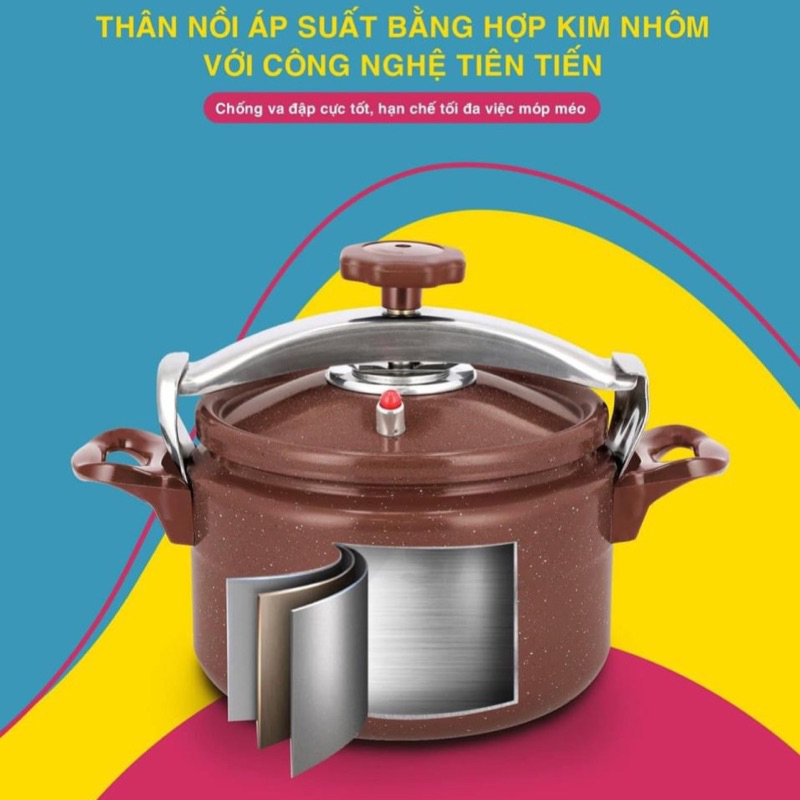 Nồi Áp Suất , Nồi Đa Năng Đun  Và Điên Từ KORICHI Dung Tích 5-7lít Đun Bếp Ga, Bếp Hồng Ngoại, Bếp Điện Từ