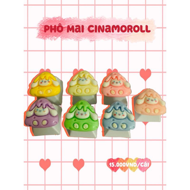 🧀 Keycap Phô mai Cinamorall decor bàn phím 🧀