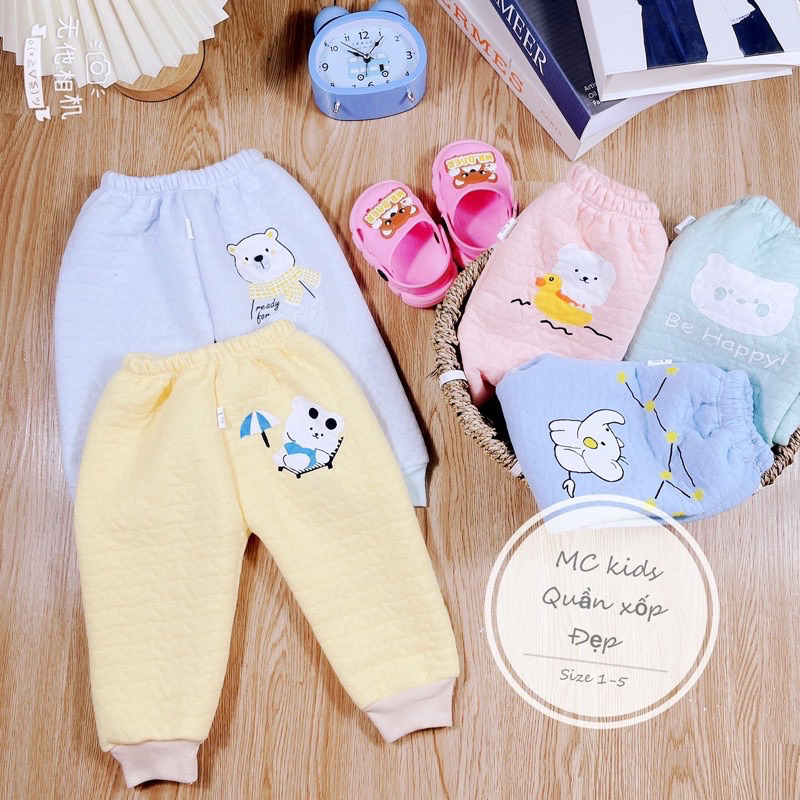 Quần nỉ bông thu đông cao cấp cho bé