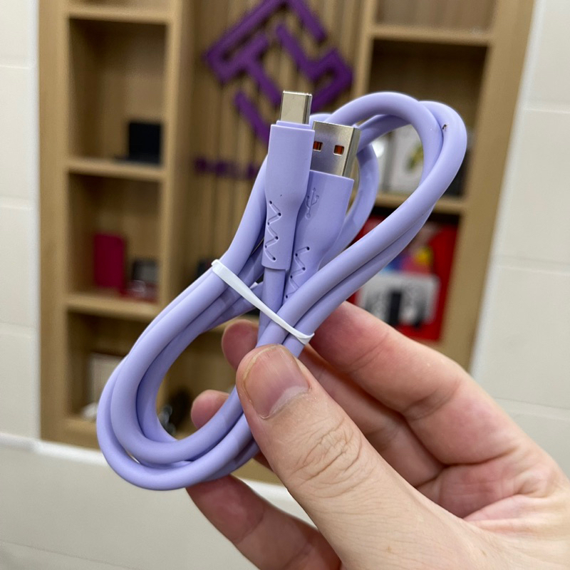 Dây Cáp Sạc Nhanh 120W 6A Type C màu tím mộng mơ