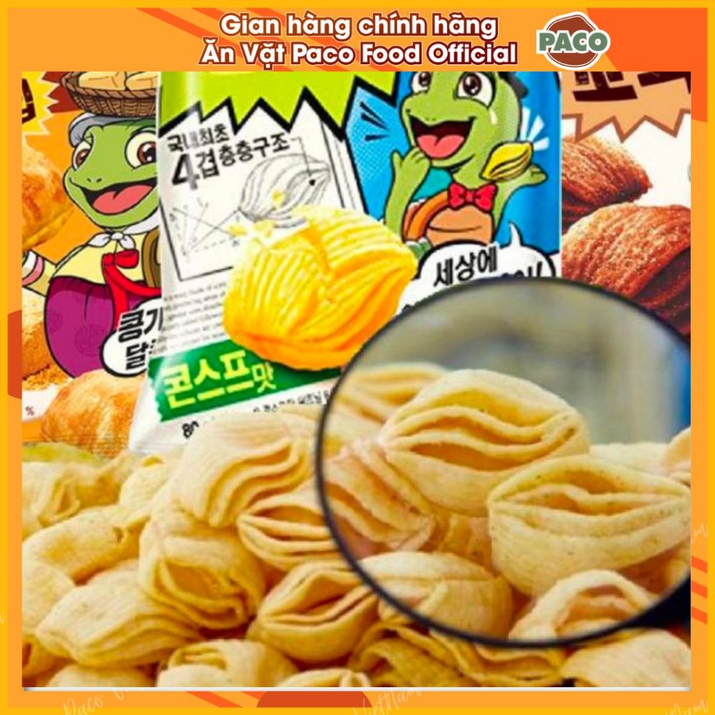 Snack mai rùa 4 lớp ĐẬM VỊ Masita vị bắp bơ Hàn Quốc nhà ORION GÓI 30g/60g