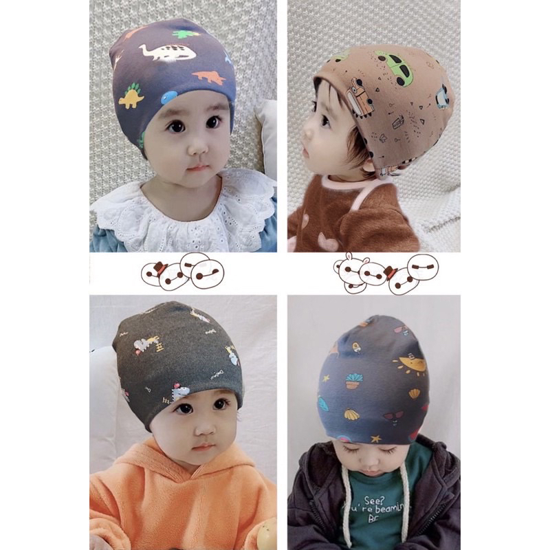 Mũ cotton thu đông giữ ấm siêu mềm cho bé 6 tháng -5 tuổi
