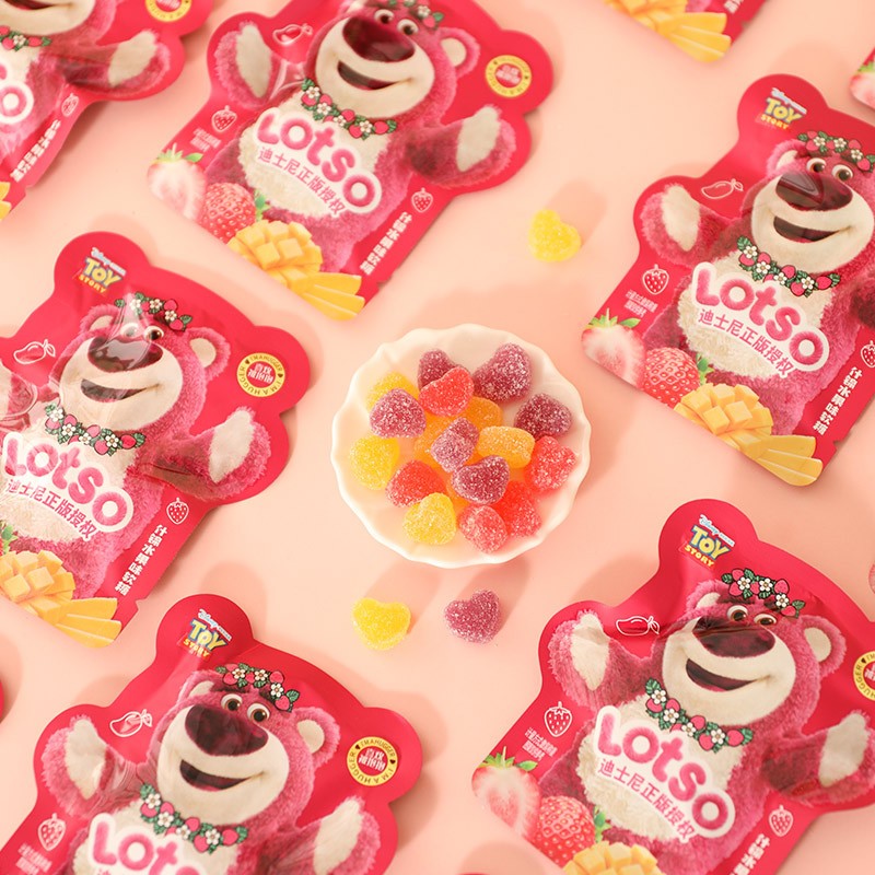 Kẹo Dẻo Trái Cây Gâu Dâu Lotso Fruity Gummy 1 Túi/ 4 -6 Viên