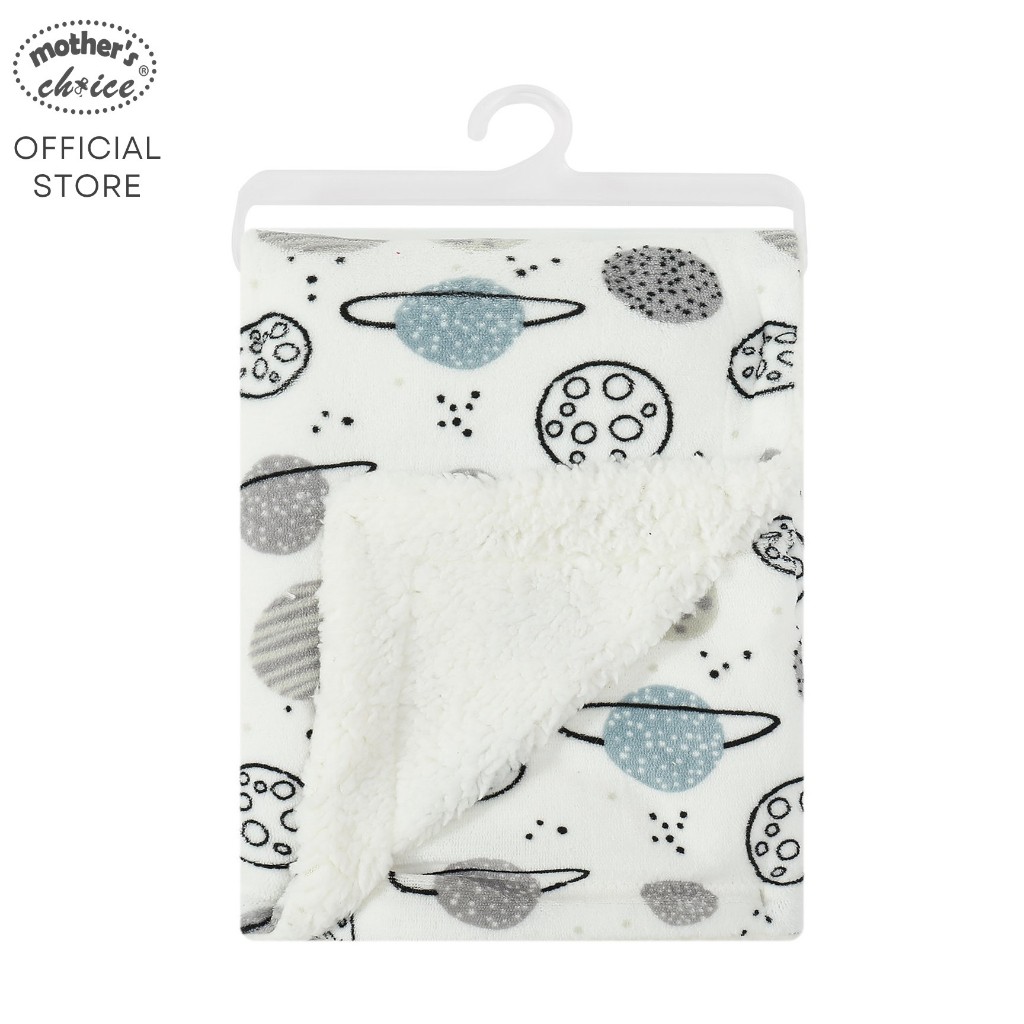 Chăn lông cừu cho bé sơ sinh 75x100cm Mother's Choice - kèm móc nhựa (mẫu mới) IT4899