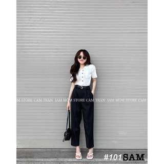 Quần baggy vải kèm đai 101 hàng QC