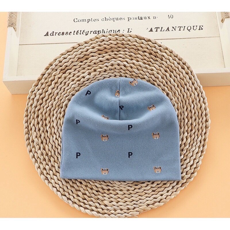 Mũ cotton thu đông giữ ấm siêu mềm cho bé 6 tháng -5 tuổi