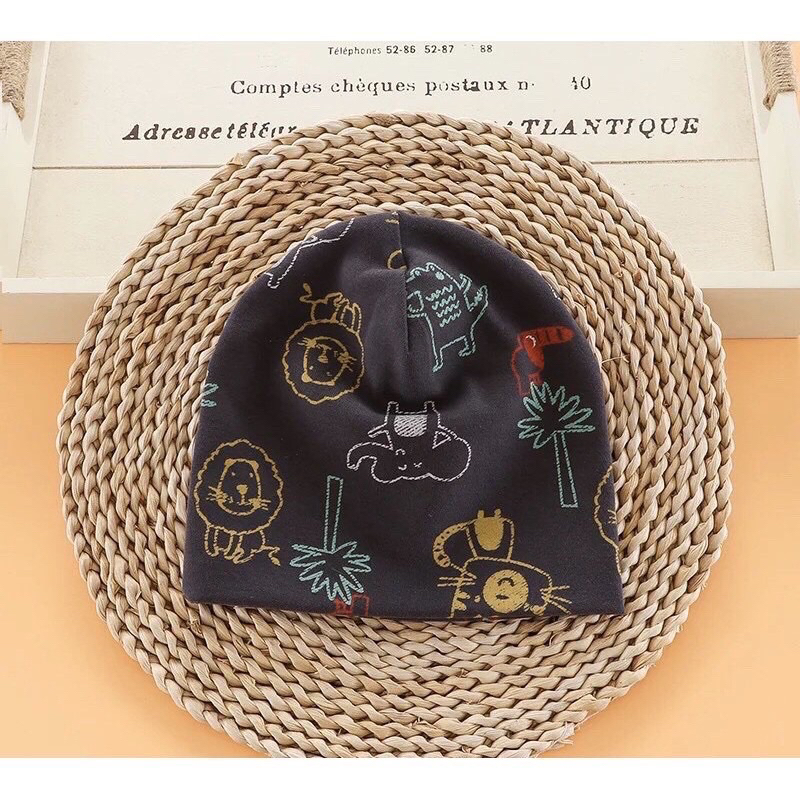 Mũ cotton thu đông giữ ấm siêu mềm cho bé 6 tháng -5 tuổi