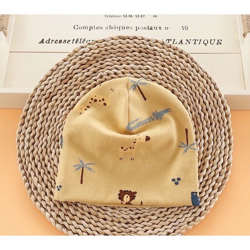 Mũ cotton thu đông giữ ấm siêu mềm cho bé 6 tháng -5 tuổi