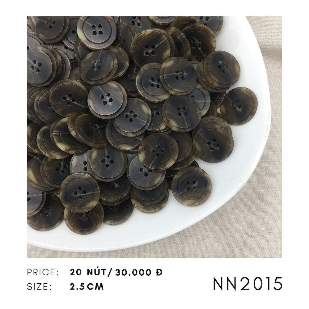 Set 20 nút áo NN2015, size 2.5cm