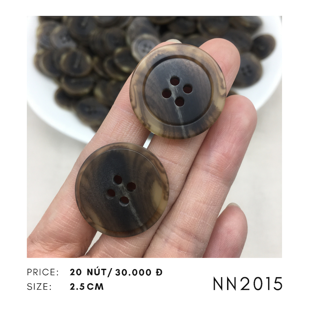 Set 20 nút áo NN2015, size 2.5cm