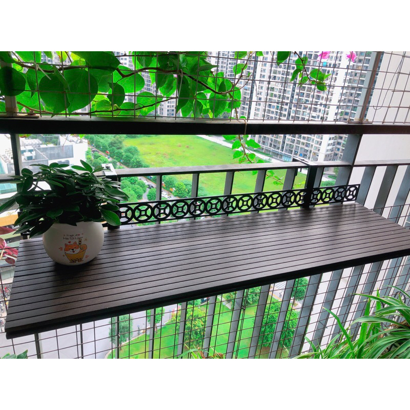 Bàn treo ban công gấp gọn không ngấm nước, chuyên dùng ngoài trời