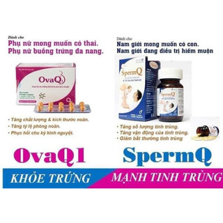 Bộ đôi OvaQ và SpermQ giúp hỗ trợ sinh sản ở nam và nữ giới. giúp khỏe trứng sinh lý mạnh , hỗ trợ mang thai tự nhien