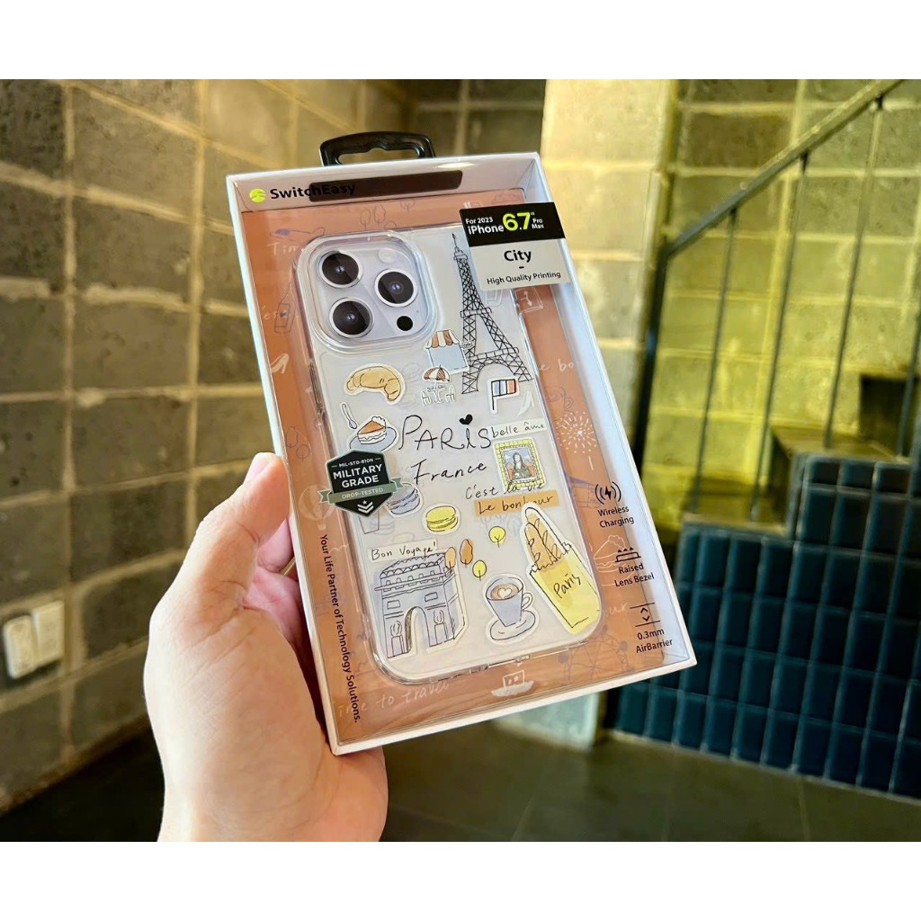 Ốp Lưng Switcheasy Hoạt Hình Artist Trong Bộ Sưu Tập Thành Phố Cho IP 15 Promax