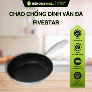 Chảo chống dính bếp từ cán đúc Fivestar BEHOMEMALL chảo chống dính bếp từ vân đá 3 lớp đáy inox 430
