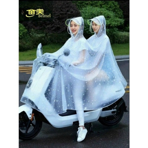 Áo mưa 2 đầu có phản quang - Áo Mưa Phản Quang Có Kính Che Mưa