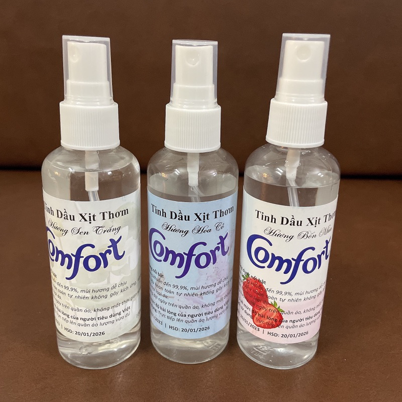 Tinh dầu xịt thơm Comfort, Xịt thơm quần áo, dung tích 100ml