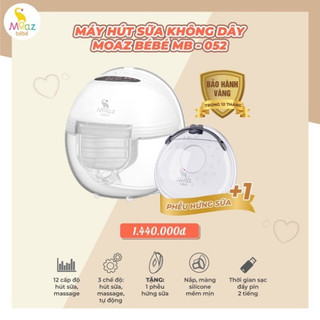 Máy hút sữa không dây đơn mb052 moaz bébé mb-052 và máy hút mũi mb056 - an toàn cho mẹ và bé, bảo hành vàng 12 tháng