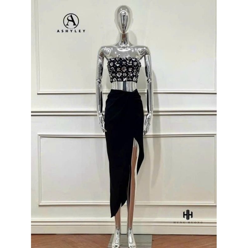 Chân váy ôm dài xẻ đùi, đầm dự tiệc đi bar party gợi cảm