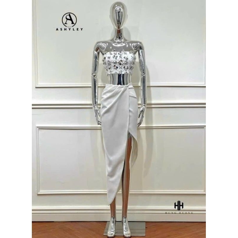 Chân váy ôm dài xẻ đùi, đầm dự tiệc đi bar party gợi cảm