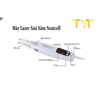 [Bảo hành 12th]Máy xoá xăm mini xanh và đỏ Neatcell