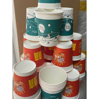 Sỉ 100 cốc giấy, ly giấy 180ml ~ 240ml in hình sẵn loại dày đẹp