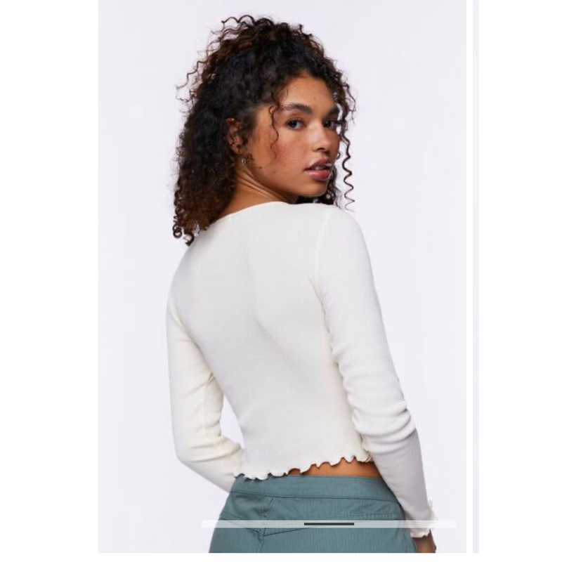 Áo crotop dài tay f21 .