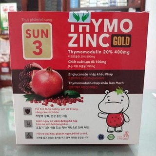 Thymo ZinC Gold hỗ trợ tăng sức đề kháng, nâng cao sức khỏe, hỗ trợ tiêu hóa, ăn ngon miệng hộp 10 ống