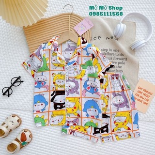 Bộ tole pijama tay ngắn quần lửng cho bé