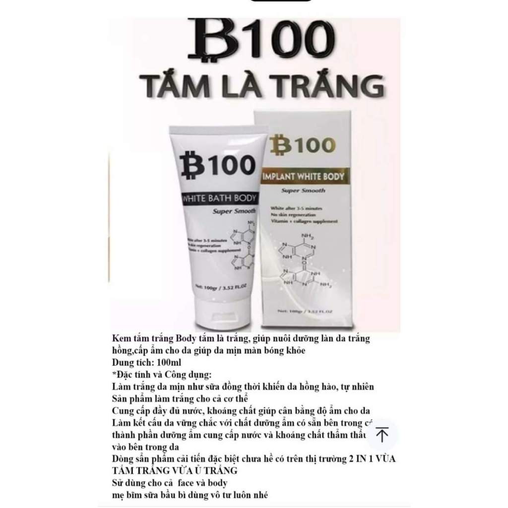 - KEM TẮM TRẮNG B100