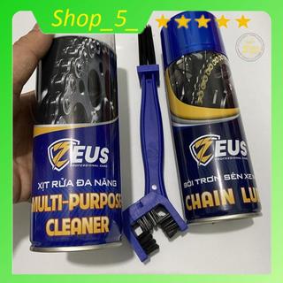 Combo vệ sinh và dưỡng sên xích xe máy k văng rửa sên dưỡng sên kèm bàn chải zeus
