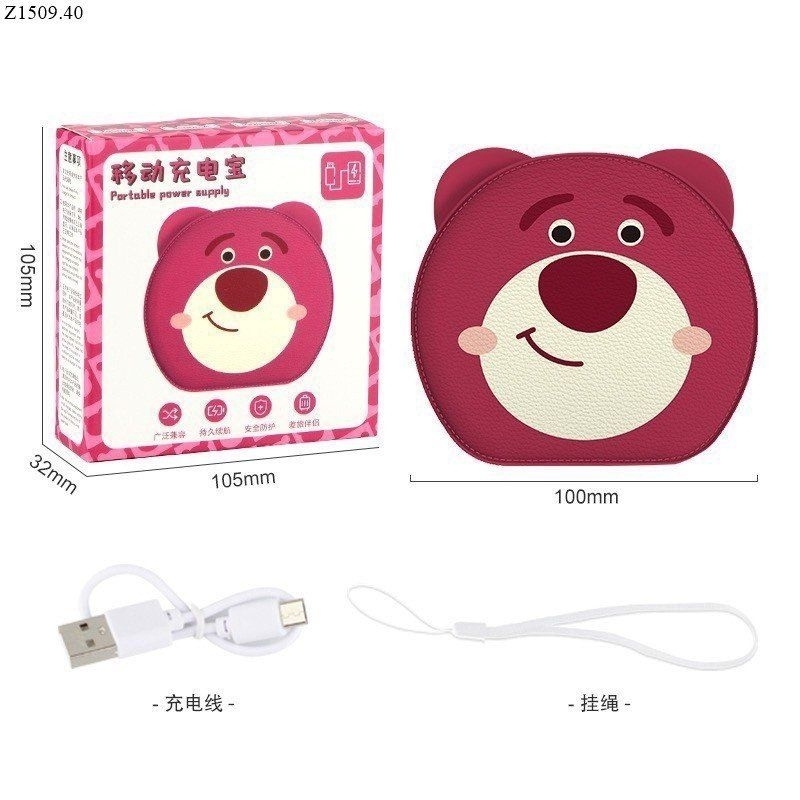 Sạc dự phòng gấu dâu 20000MAH