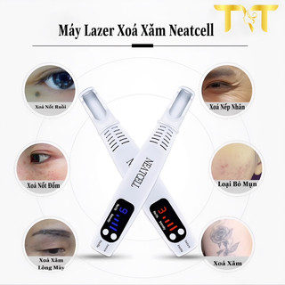[Bảo hành 12tháng] Máy xoá xăm mini xanh và đỏ (Tặng 1 hũ tê 50g)