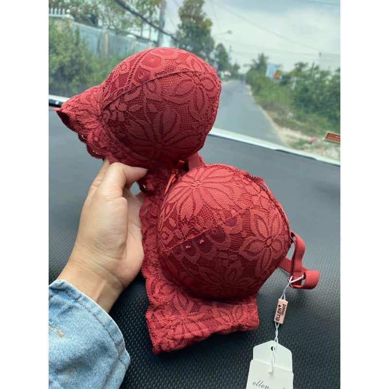 Áo ngực ren siêu dày đệm tim 5,5cm không gọng siêu nâng mã 911#