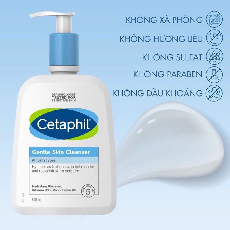 Sữa Rửa Mặt Cetaphil Gentle Skin Cleanser 500ml chính hãng