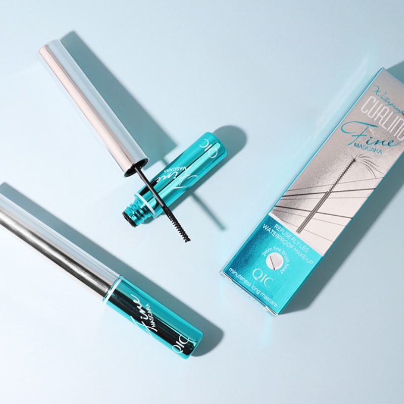 Mascara QIC đầu cọ nhỏ chuốt mi cong dài tự nhiên chống nước chống mồ hôi