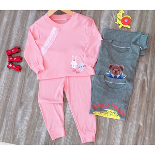 Bộ dài tay thun gân cho bé trai bé gái 9-19kg bibo kids