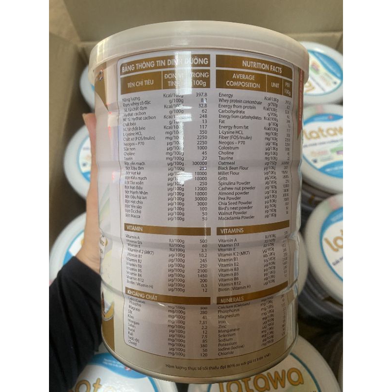 Sữa hạt LATAWA OGANIMIL 800g từ các loại hạt dinh dưỡng cao