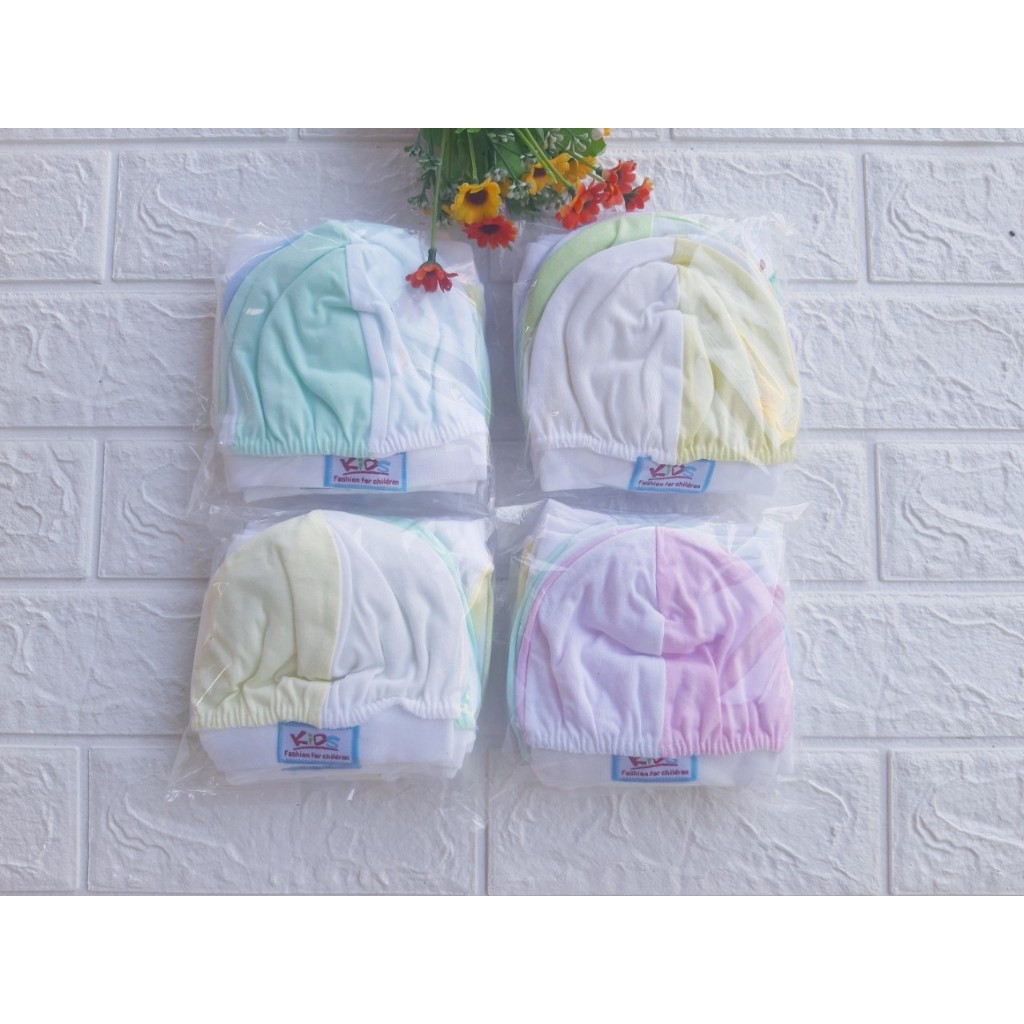 Mũ sơ sinh cho bé nón trẻ em set 3 hãng kids chất cotton mềm mát