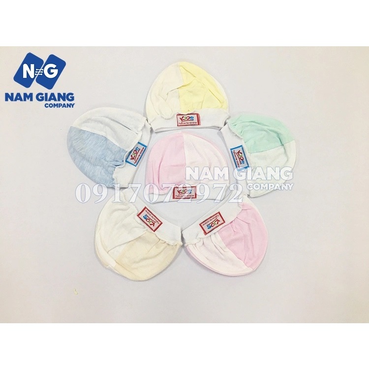 Mũ sơ sinh cho bé nón trẻ em set 3 hãng kids chất cotton mềm mát