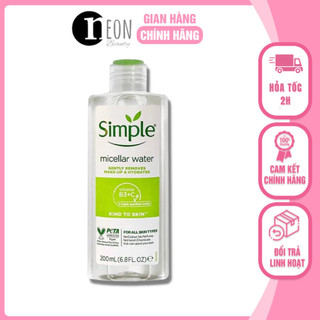 Nước tẩy trang Simple cho da nhạy cảm 200ml- có tem phụ nhập khẩu
