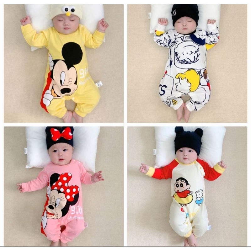 Bộ bodysuit cotton cho bé trai/bé gái