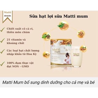 Sữa hạt lợi sữa Mattimum