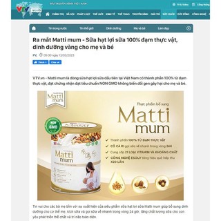 Sữa hạt lợi sữa Mattimum