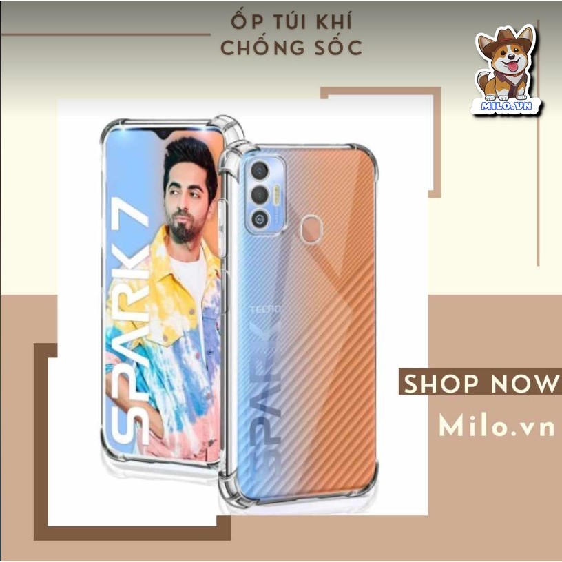 Ốp lưng túi khí cho Tecno Spark 7 / 7T chống sốc chống va đập