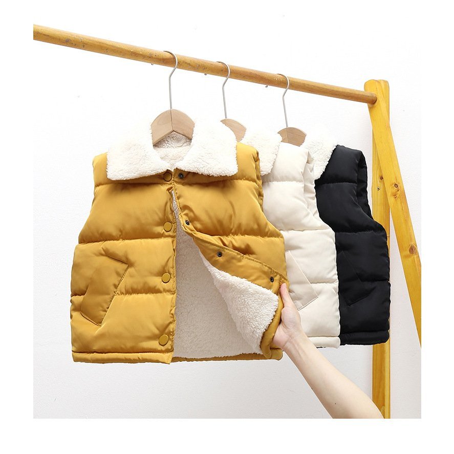 Áo Khoác Gile Phao Lót Lông Cừu GIữ Ấm, Áo Khoác Mùa Đông Cho Bé Từ 10-30kg Hey Susie AK1464