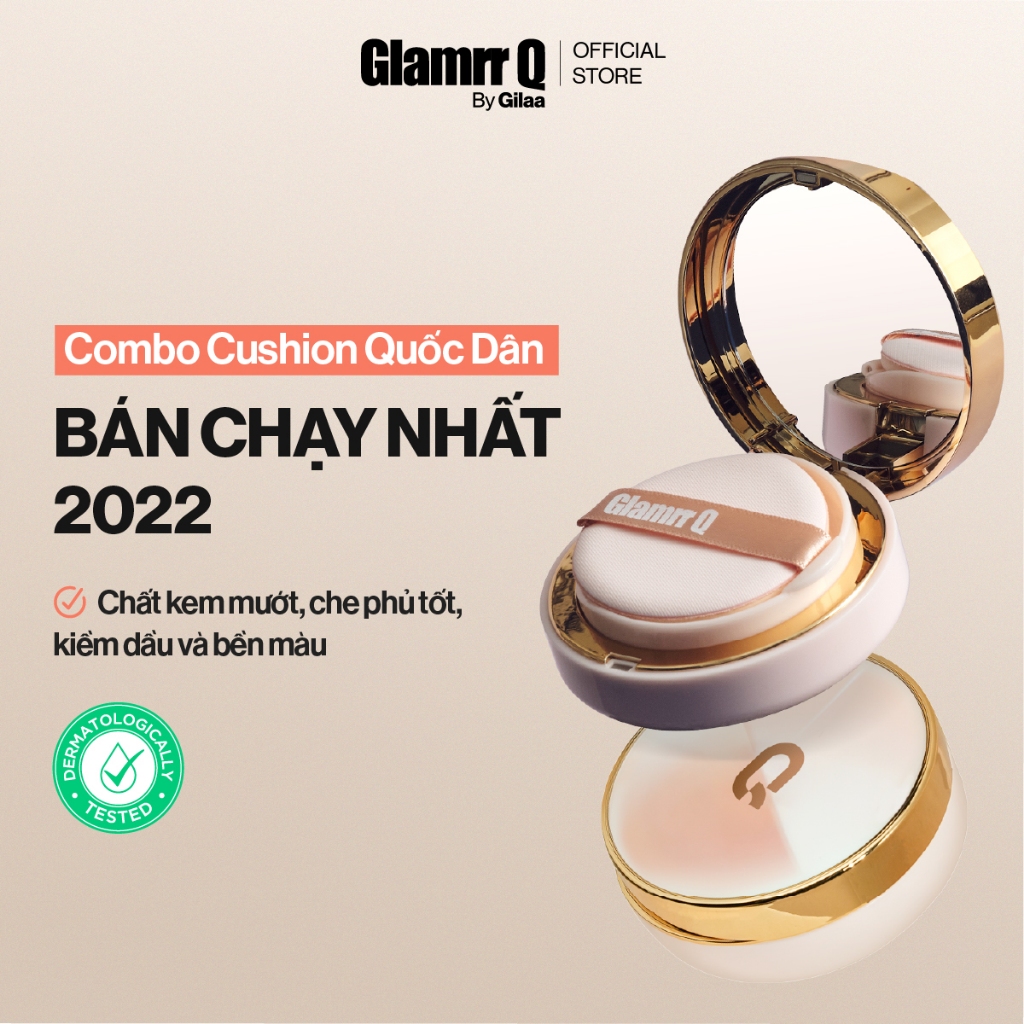 Combo 2 Hộp GLAMRR Q Long Wear DD Cushion (13g x 2 hộp)