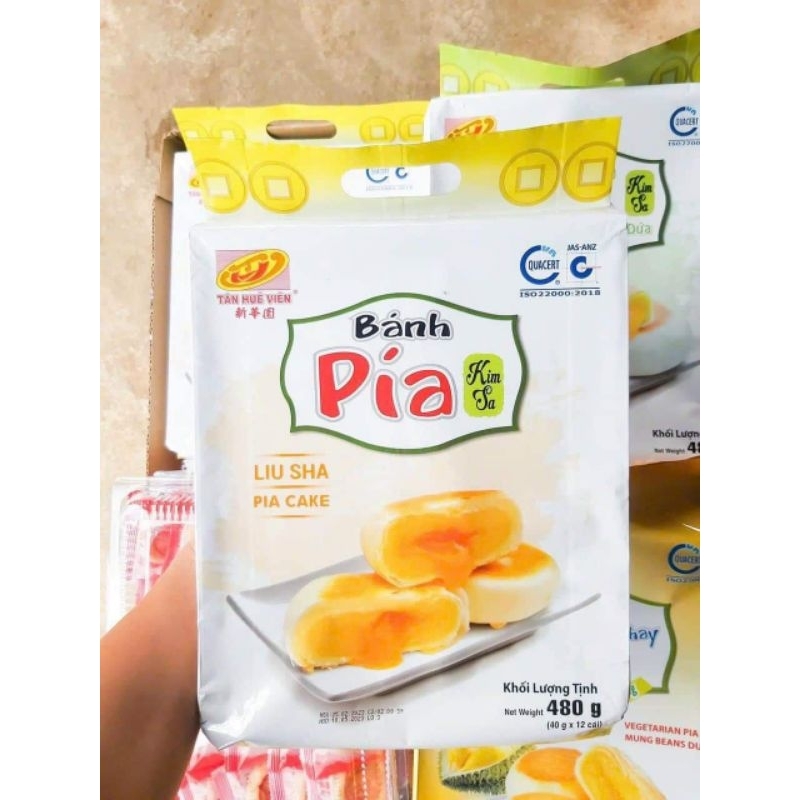 Pía kim sa trứng chảy Tân huê viên túi 480g