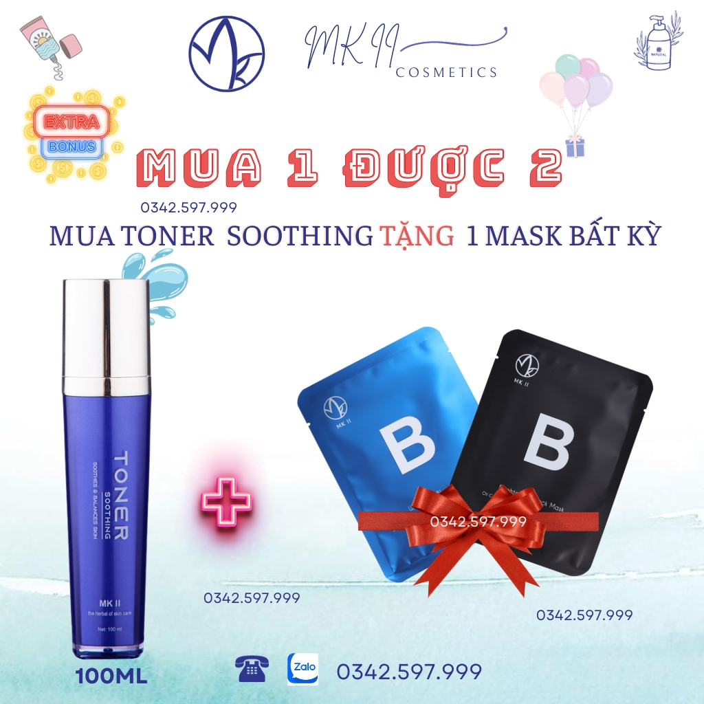 Toner Soothing cấp ẩm phục hồi MKII ( dành cho làn da khô, nhạy cảm)