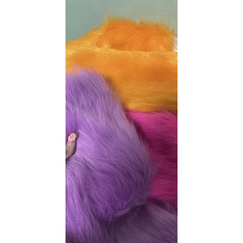 Áo ghile lông thú dài sang chảnh cho bé gái